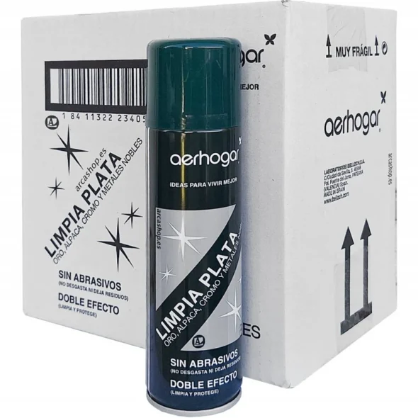 Oferta caja de 12 unidades Limpia plata Aerhogar 150ml